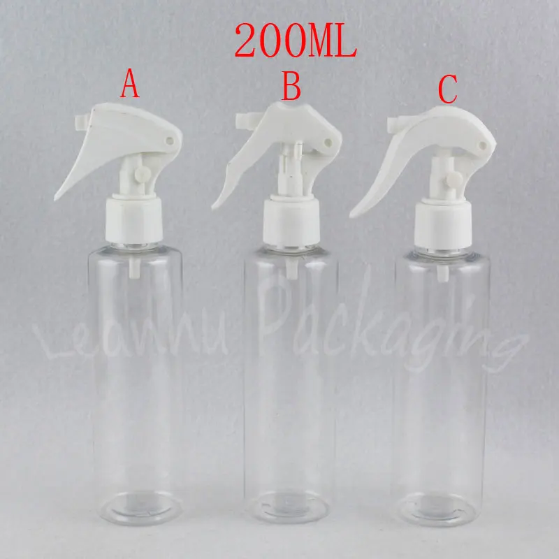200ML Transparent Flat Shoulder Plastic Bottle , 200CC Makeup Water / Toner Packaging Bottle , Empty Cosmetic Container