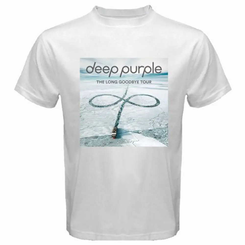 

New Deep Purple The Long Goodbye Tour Rock Legend Men's White T-Shirt Size S-3XL Men T Shirt Novelty O-Neck Tops