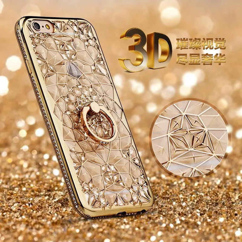 Чехол для iPhone XS Max X XR 3D прочный чехол с цветами и бриллиантами 6 6s 7 8 Plus мягкий из