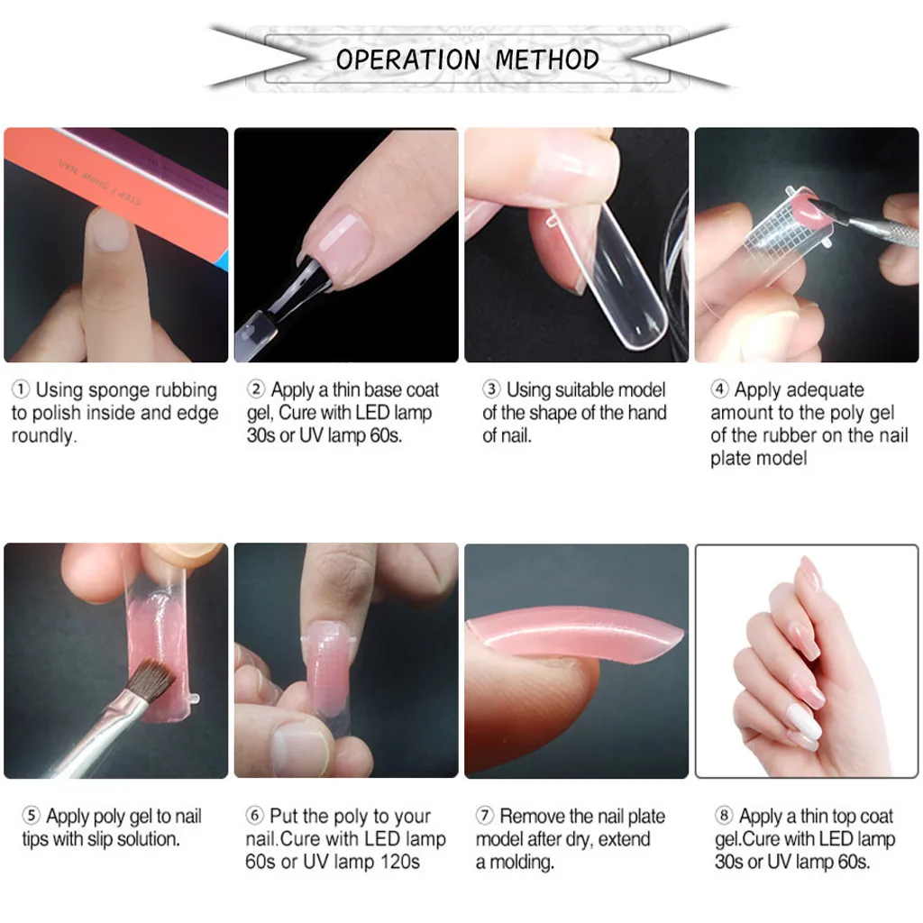 Гель-лак для ногтей УФ поли Гель 13g накладные жидкие Типсы наращивания