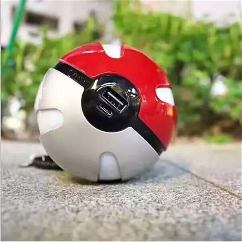 newest hot quick phone charge poke mon go red ball power bank 10000ma charger with led light mobile game cosplay pok emon free global shipping