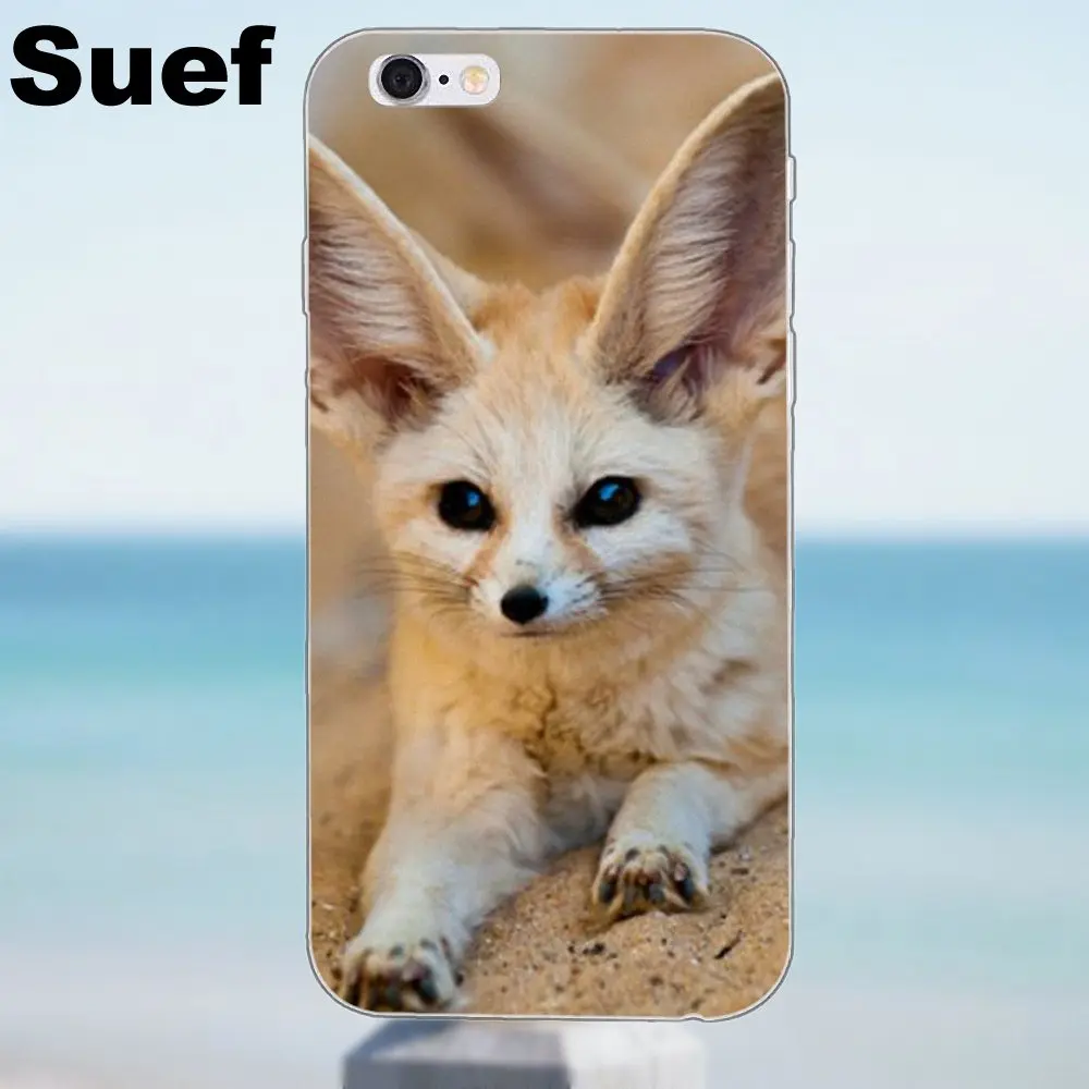 Suef Fennec Fox Мягкий ТПУ чехол для iPhone 4 4S 5 5S 5C SE 6 6S 7 8 Plus X Galaxy J1 J3 J5 J7 A3 A5 2016 2017|case for iphone|case
