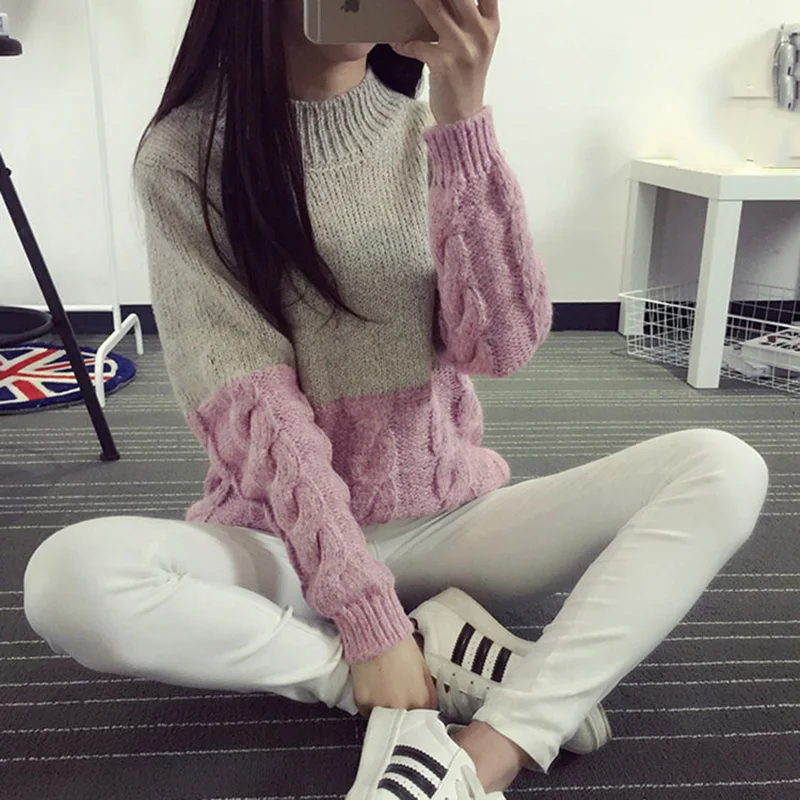 2019 Winter Women Turtleneck Oversized Sweaters Sleeves Loose Comfy Pullovers Solid Colors Sweater Tops | Женская одежда