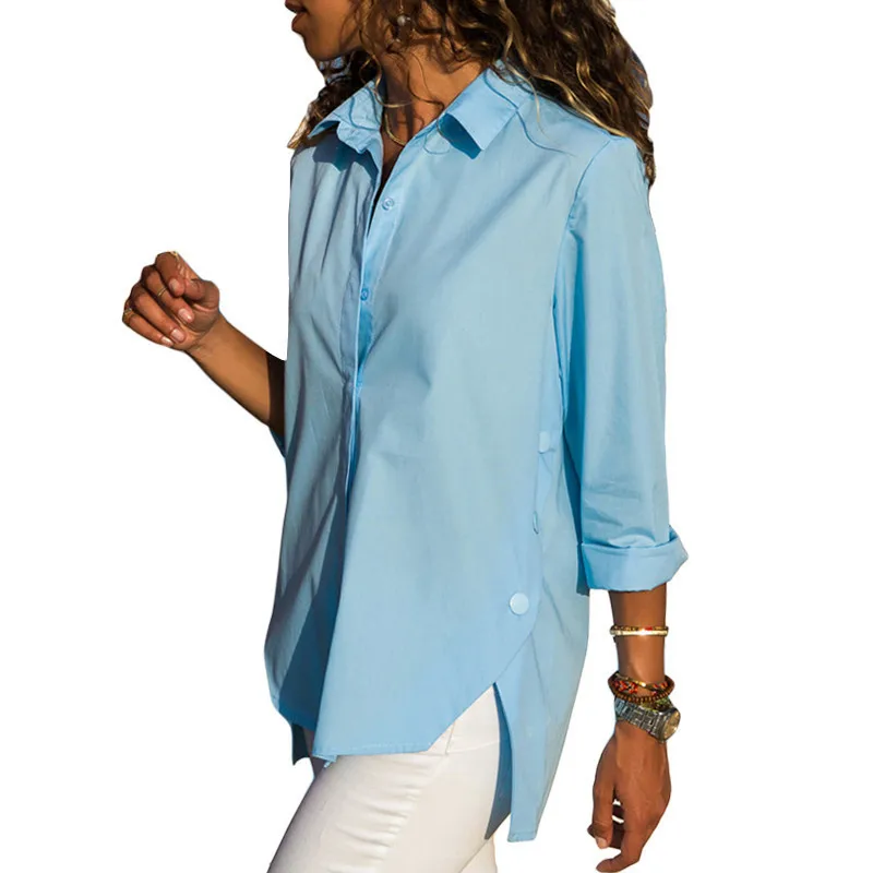 Женская блузка с длинным рукавом осень 2020 Новая модная женская офисная рубашка