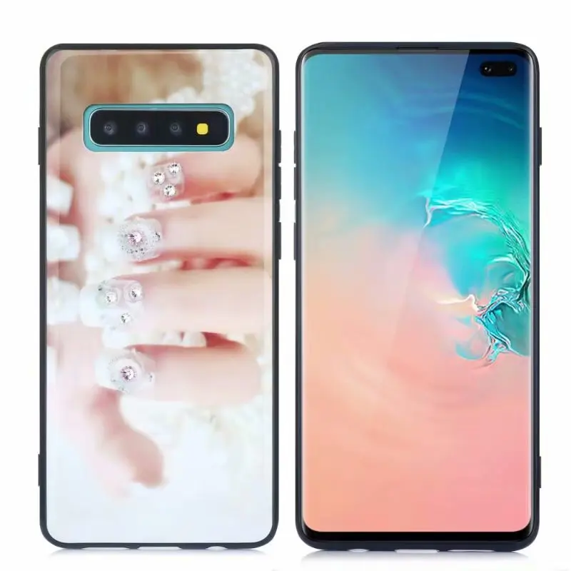 Плотный чехол для samsung Galaxy S10 + Капа Роскошные модельные туфли со стразами палец с