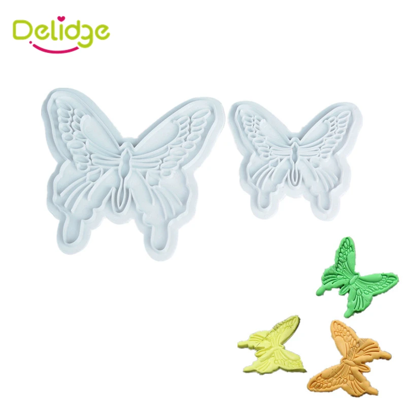 Delidge 2 шт./компл. форма для торта в форме бабочки размера пищевой пластик Fondant
