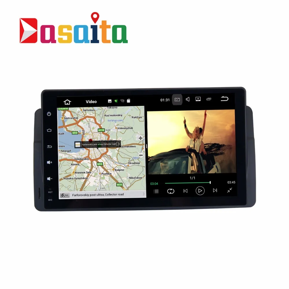 9&quot Android 7.1 Car GPS For BMW E46 M3 318i 320i 2 Din radio Navi Multimedia player 2Gb Ram+16Gb Rom Quad core 64bit HDMI | Автомобили