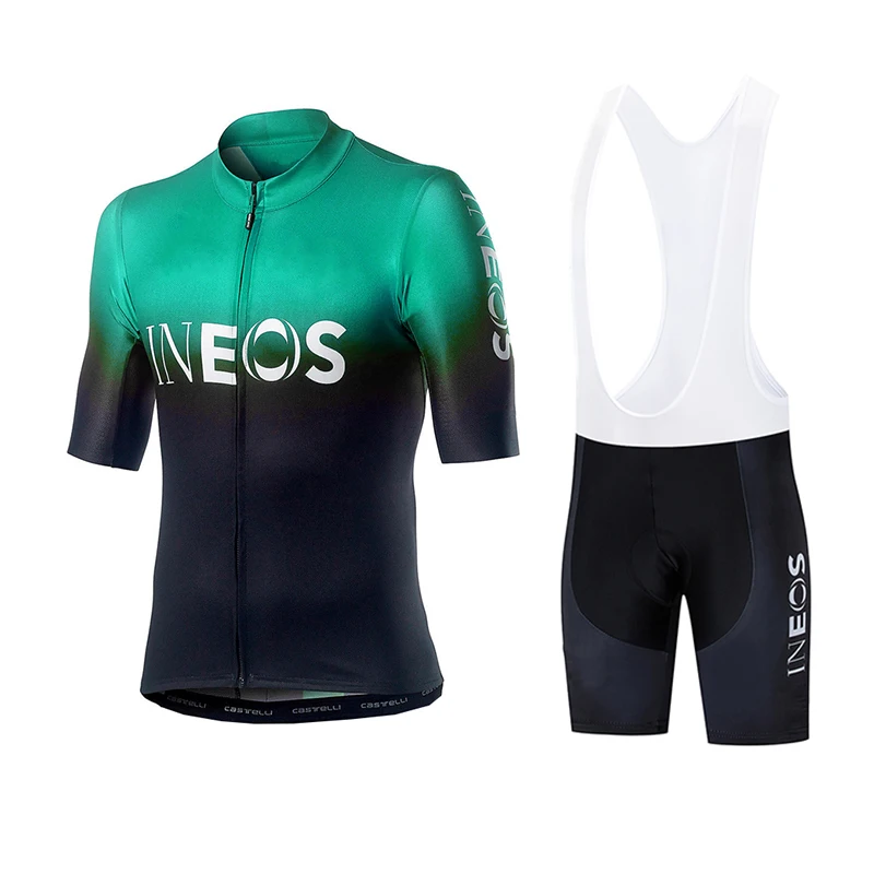 Bib Shorts suit Новинка, одежда для велосипедной команды INEOS, 19D, велосипедные шорты, Джерси, набор, Ropa Ciclismo, быстросохнущие, мужские, pro, для езды на велосипеде, Maillot Culotte - Цвет: Bib Shorts suit