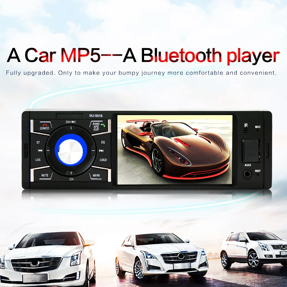 Автомагнитола 4 1 дюйма аудиосистема AUX USB FM Bluetooth Авторадио с камерой заднего вида