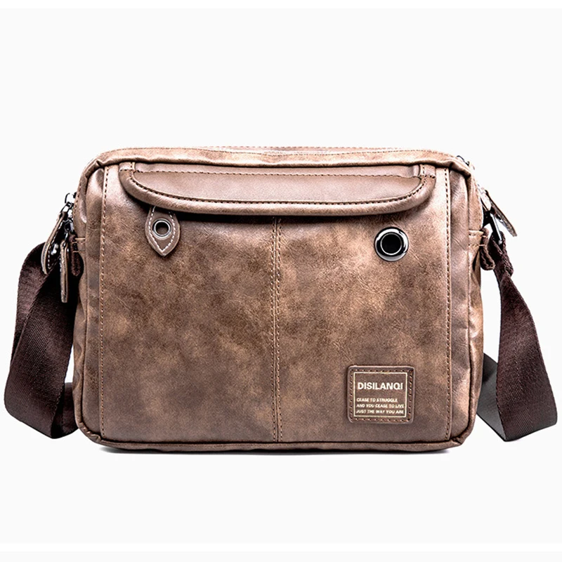

Роскошная брендовая Повседневная винтажная сумка-мессенджер, мужские сумки через плечо из искусственной кожи, сумки через плечо для мужчин, мужские деловые сумки на молнии