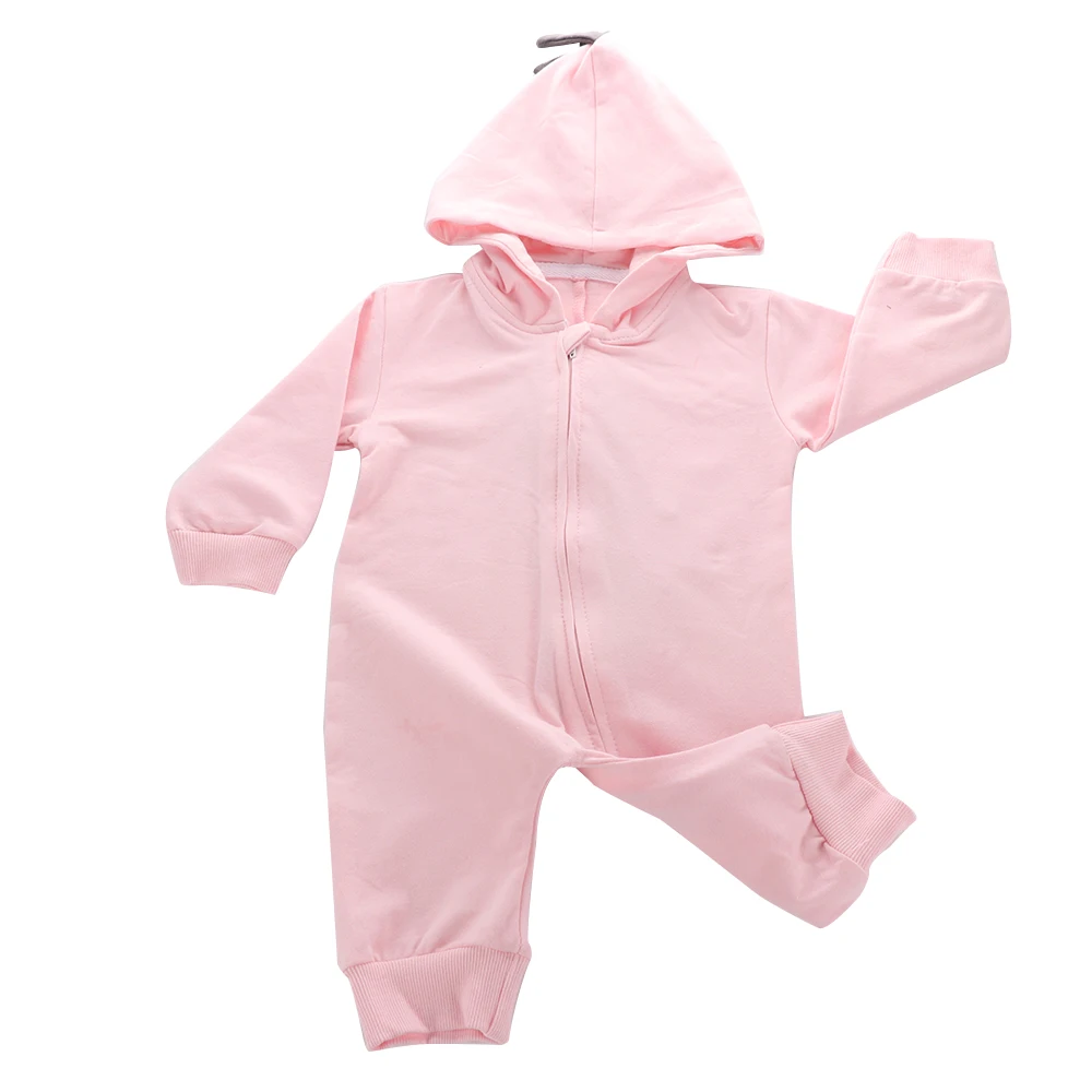 Детские комбинезоны для новорожденных комбинезон с капюшоном маленьких девочек
