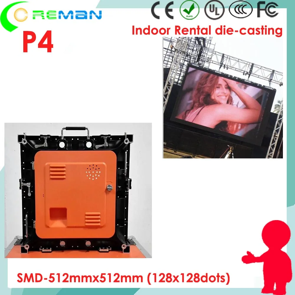 Съемный полноцветный светодиодный экран p4 по самой низкой цене съемный