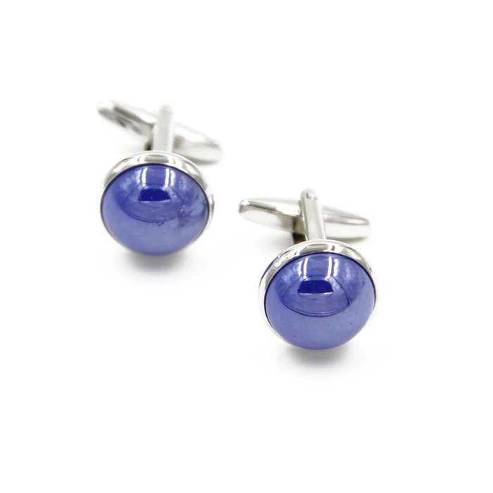Hot Promotions simple solid color high-grade round French cufflinks Two colors for men and women Cufflinks | Украшения и