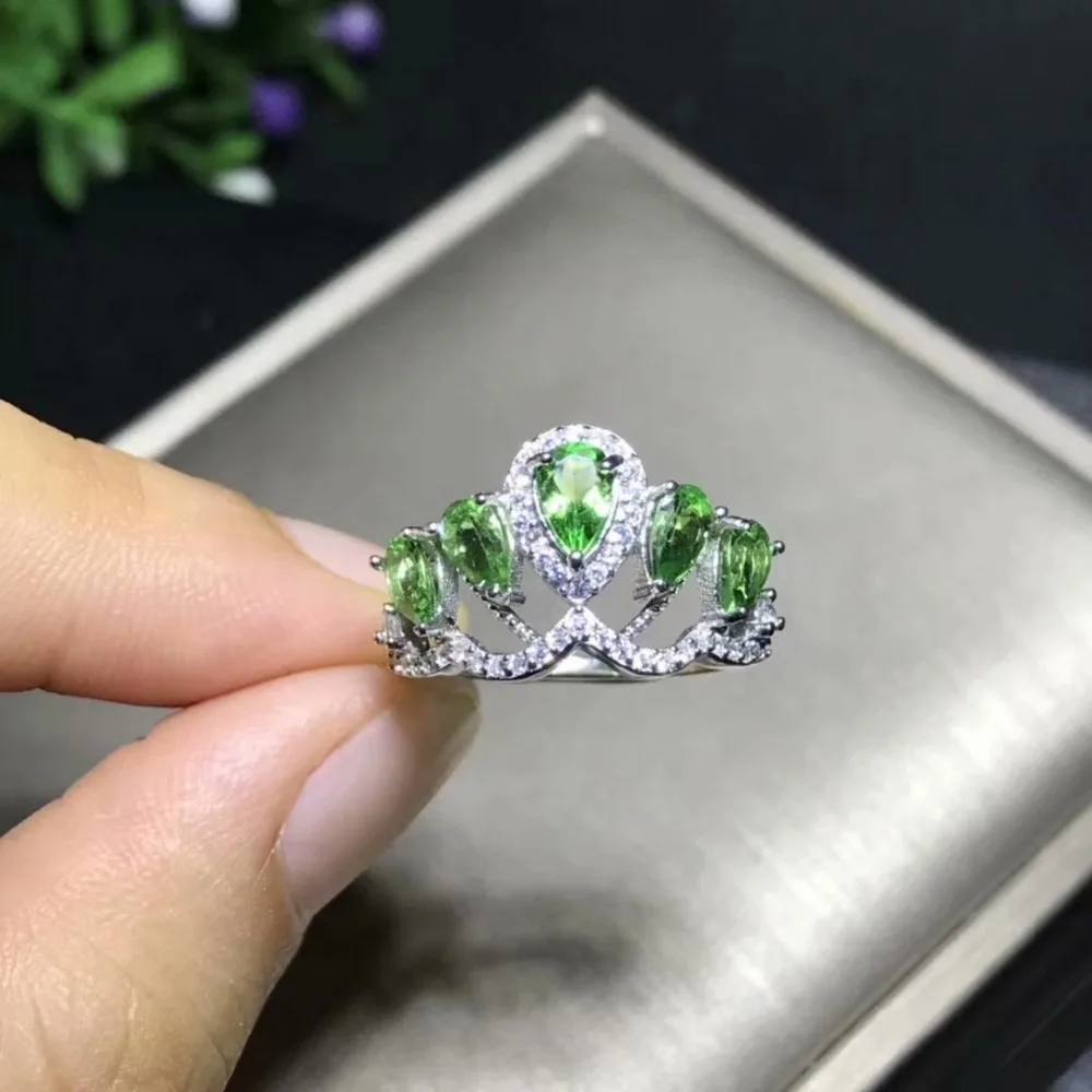 Natural Shafulaishi ring 925 sterling silver ring Precious stones Giving a girlfriend a birthday present.