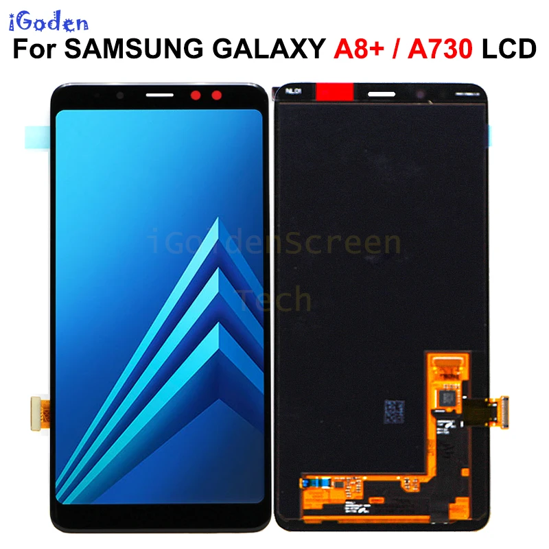 Super AMOLED для SAMSUNG GALAXY A8 + 2018 A730 ЖК дисплей сенсорный экран дигитайзер в сборе Замена