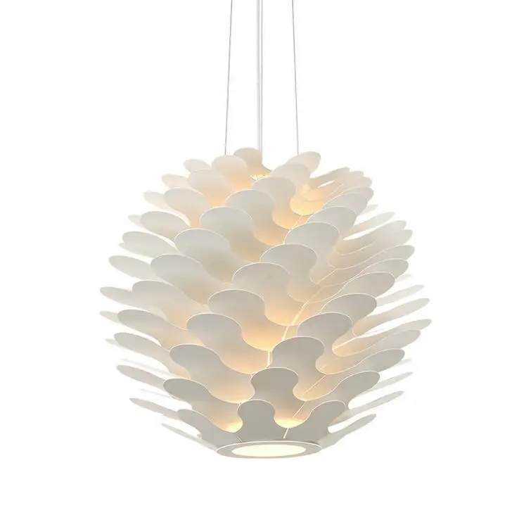 Nordic postmodern minimalist cloud creative personality art coffee restaurant clothing store bedroom pine cone iron chandelier | Лампы и