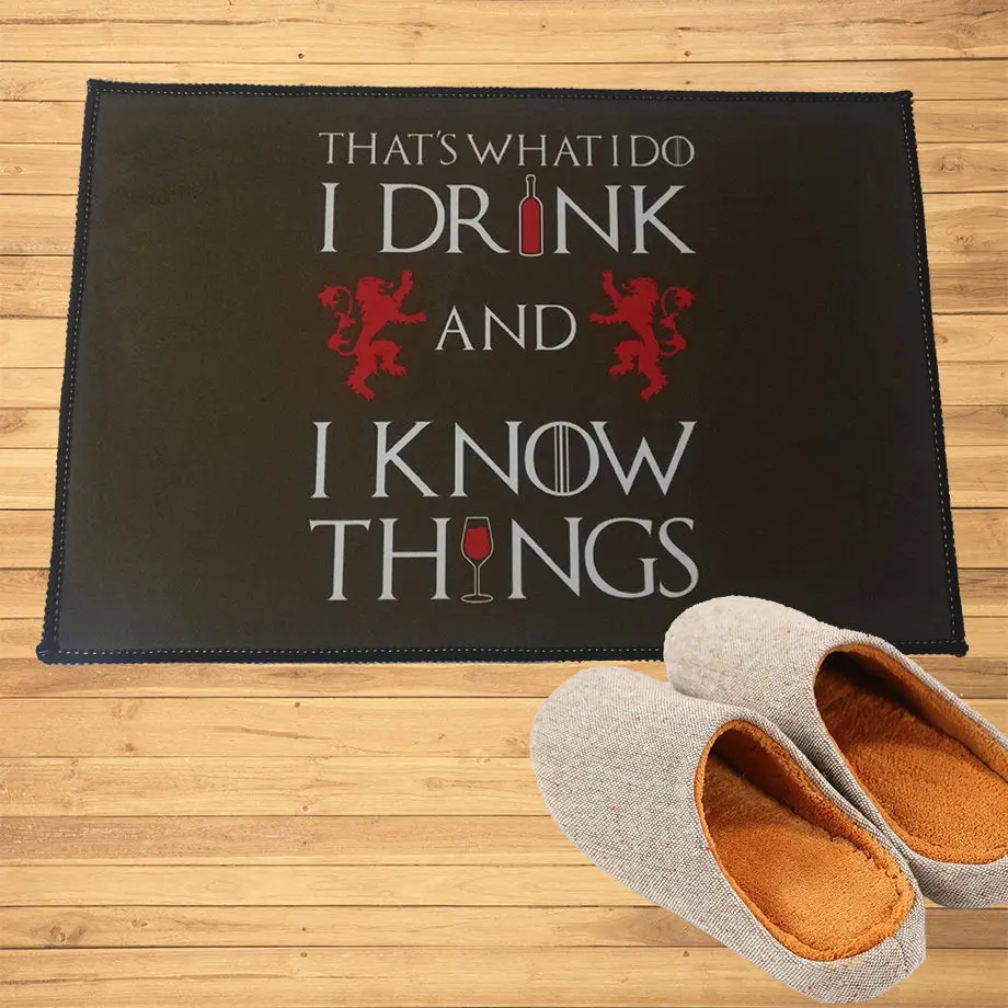 Coffee Я пью и я знаю вещи Игра престолов Tyrion Lannister дверной коврик Прихожая дверной проем Ванная комната Спальня кухонные коврики ковер - Цвет: Coffee