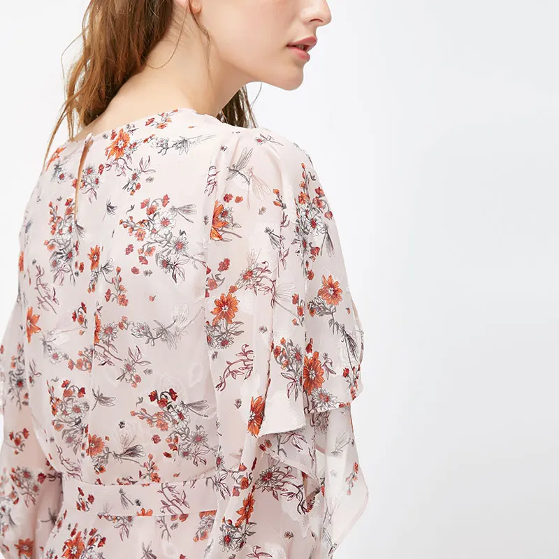 Vero Moda платье женское платье миди с вышивкой и оборками | 31847C502