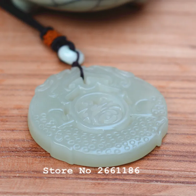 (Сертификат) натуральный белый гетянь Нефритовый камень ручная резка античный