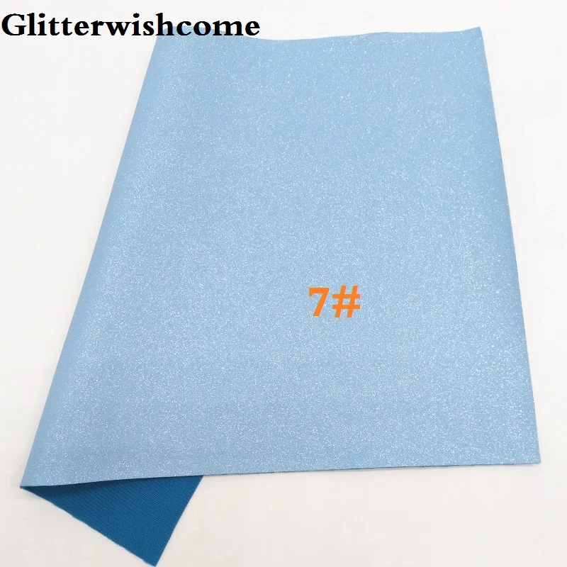 Glitterwishcome 21X29 см A4 размер винил для бантов замша блеск кожа Fabirc искусственная кожа листы для бантов, GM209A - Цвет: 7