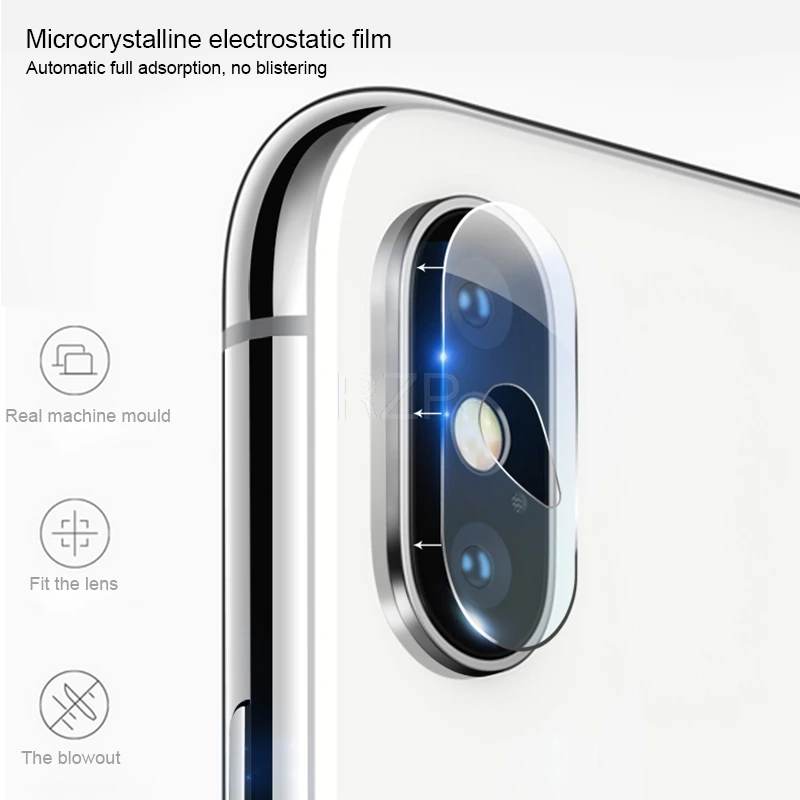 RZP объектив камеры закаленное стекло для iPhone X XS Max XR 5 5S 5C SE 6 6s 7 8 Plus Защитная пленка