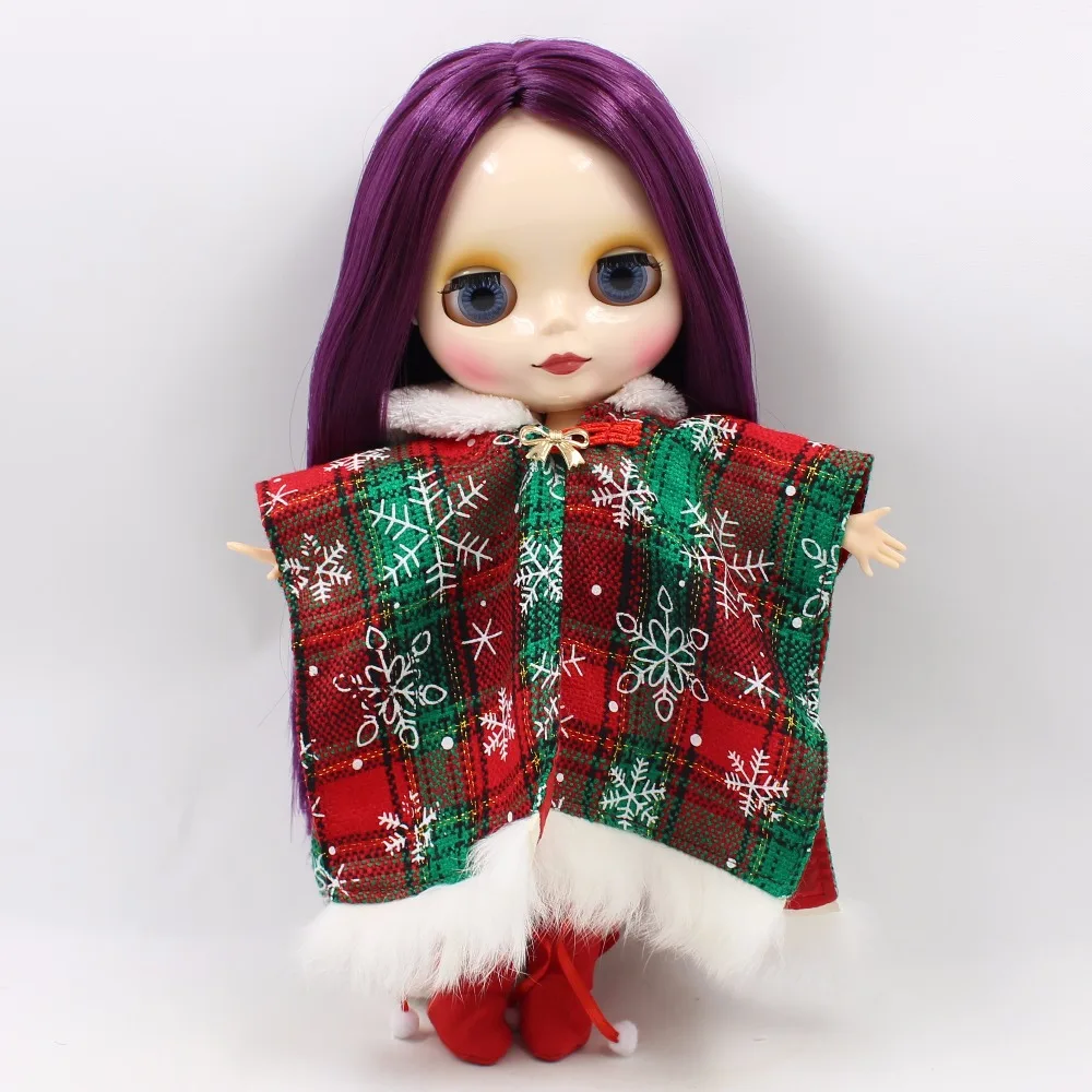 Blyth doll icy licca merry christmas платье Красный Зеленый шаль пальто одежда зимний наряд