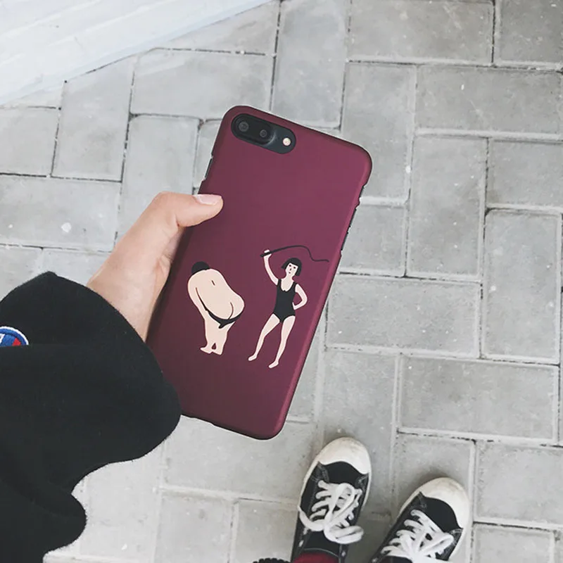 Чехол для iphone 8 7 6s Plus модный забавный сексуальный матовый жесткий из