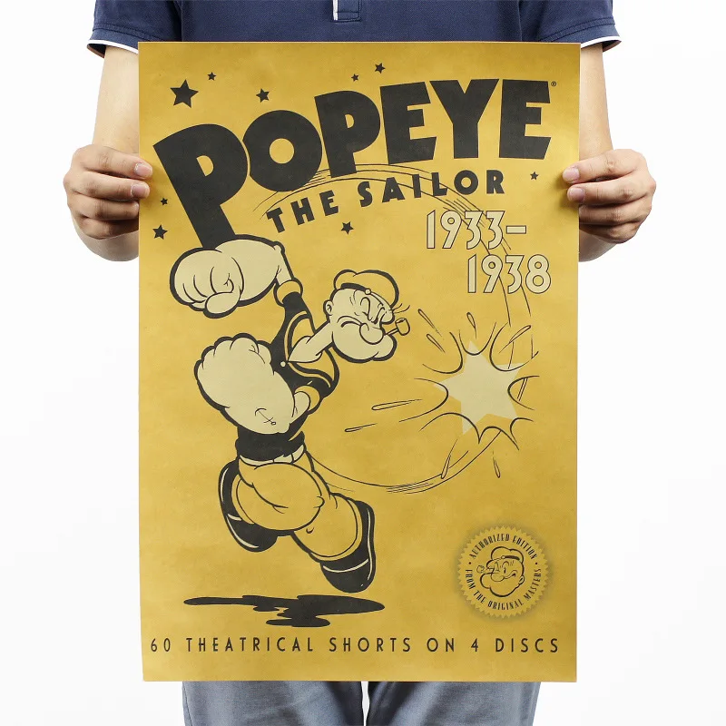 Popeye Sailor Винтаж крафт Бумага классический постер фильма товары для рукоделия кафе