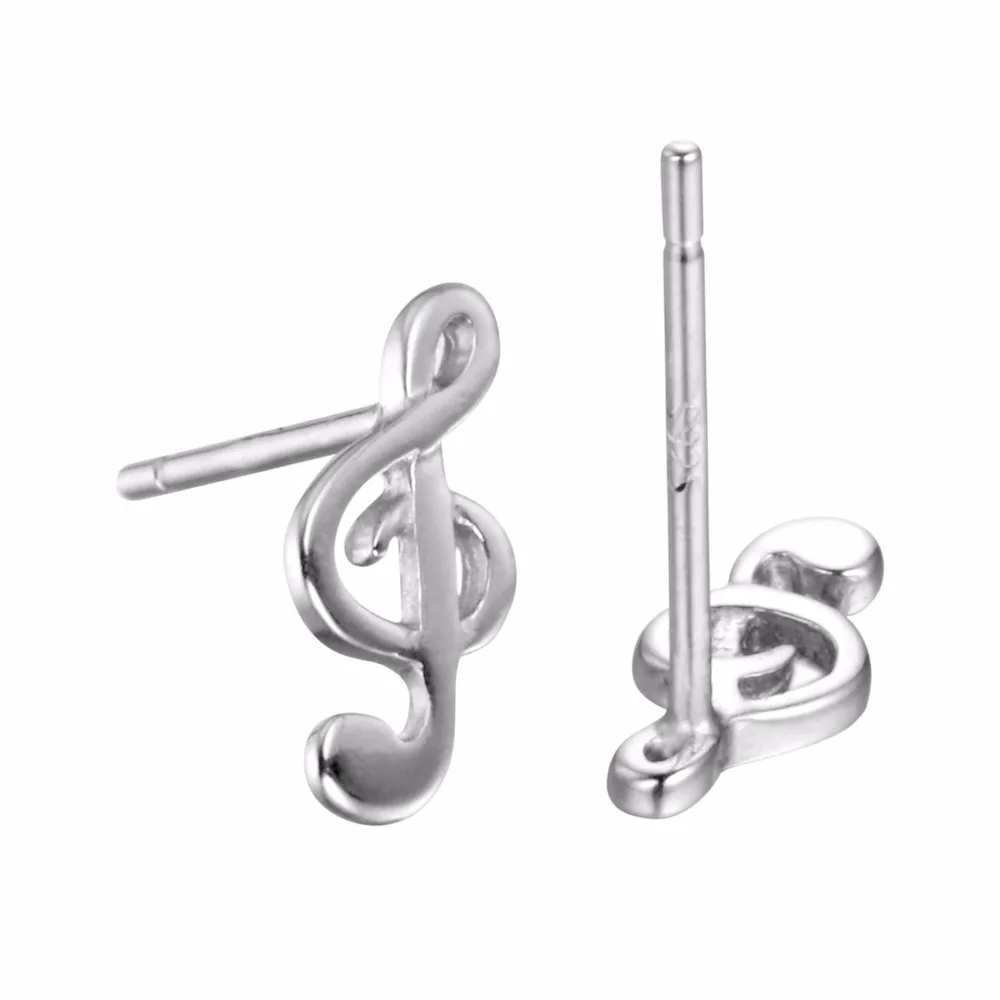 QIAMNI очаровательные серьги-гвоздики с нотами и музыкальными для женщин девочек