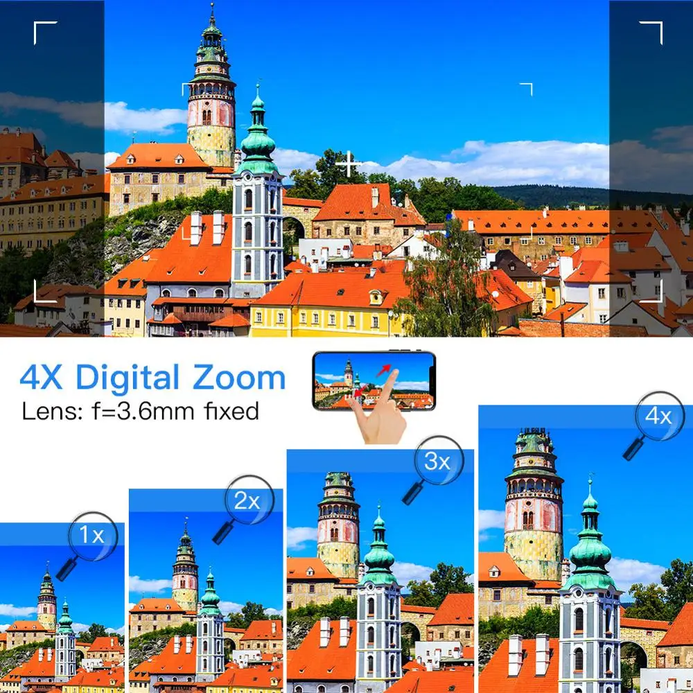 1080P 2MP Беспроводная IP камера Wifi скоростная купольная PTZ наружная IP66 Onvif