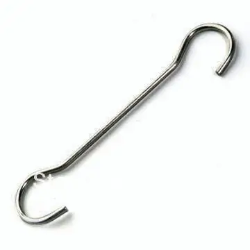 1/1.2/1.3m Metal Display Hook Standard Double Hooks c-end secured display hook ceiling retail poster sign hanger | Дом и сад