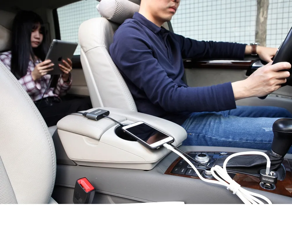 Переходник usb type c с 4 портами для зарядки в машине быстрое зарядное устройство micro