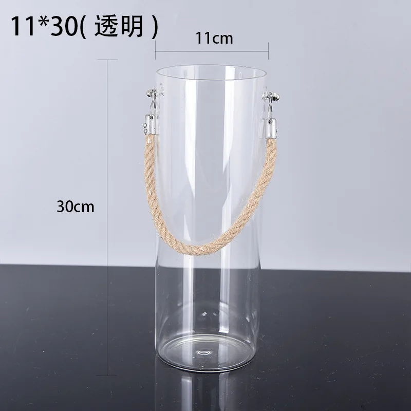 30cm Transparent Водное растение стеклянная ваза прозрачная Цветочная композиция бутылка для воды домашнее настольное украшение свадебное декоративное растение ваза подарок - Цвет: 30cm Transparent