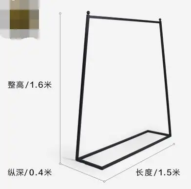 Витрина для магазина одежды. Вешалки напольные. Мульти-функциональный на стене. Сторона-висит женской одежды на стене. 067 - Цвет: 6