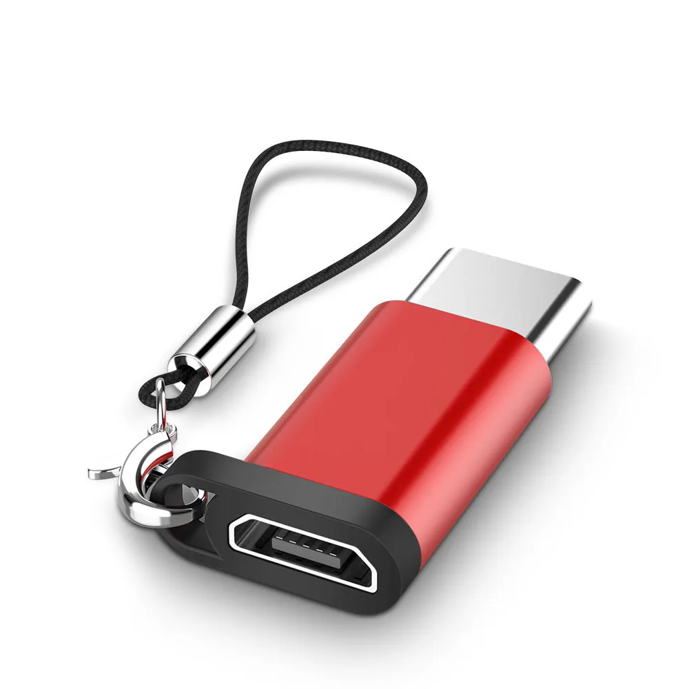 Адаптер типа C штекер для mi cro USB Женский конвертер huawei P20 30 Xiaomi 9 Красный Note 7 Разъем