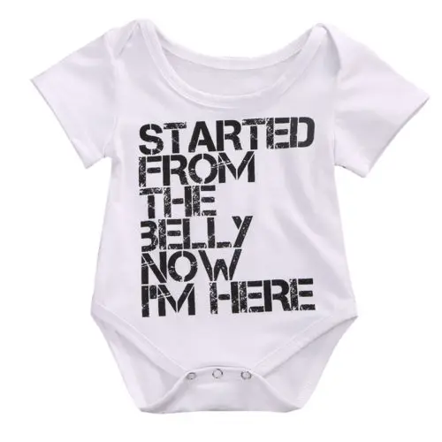 

Infant Baby Boy Girl Lettter Printed Jumpsuit Clothes Outfits Casual Bodysuit Playsuit