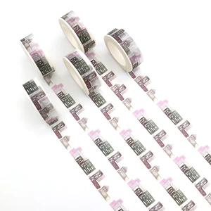 1 шт. ручной росписью узор лента Washi декоративные липкие Бумага изоляционная лента самоклеящаяся лента клейкая лента