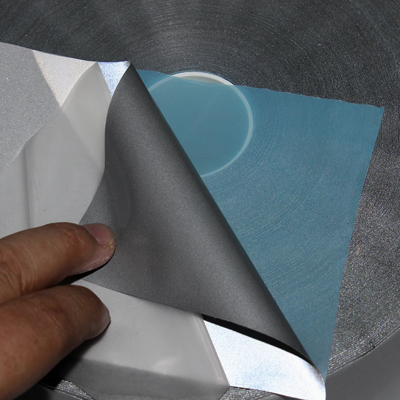 Эластичный материал с высокой видимостью безопасная Серебристая