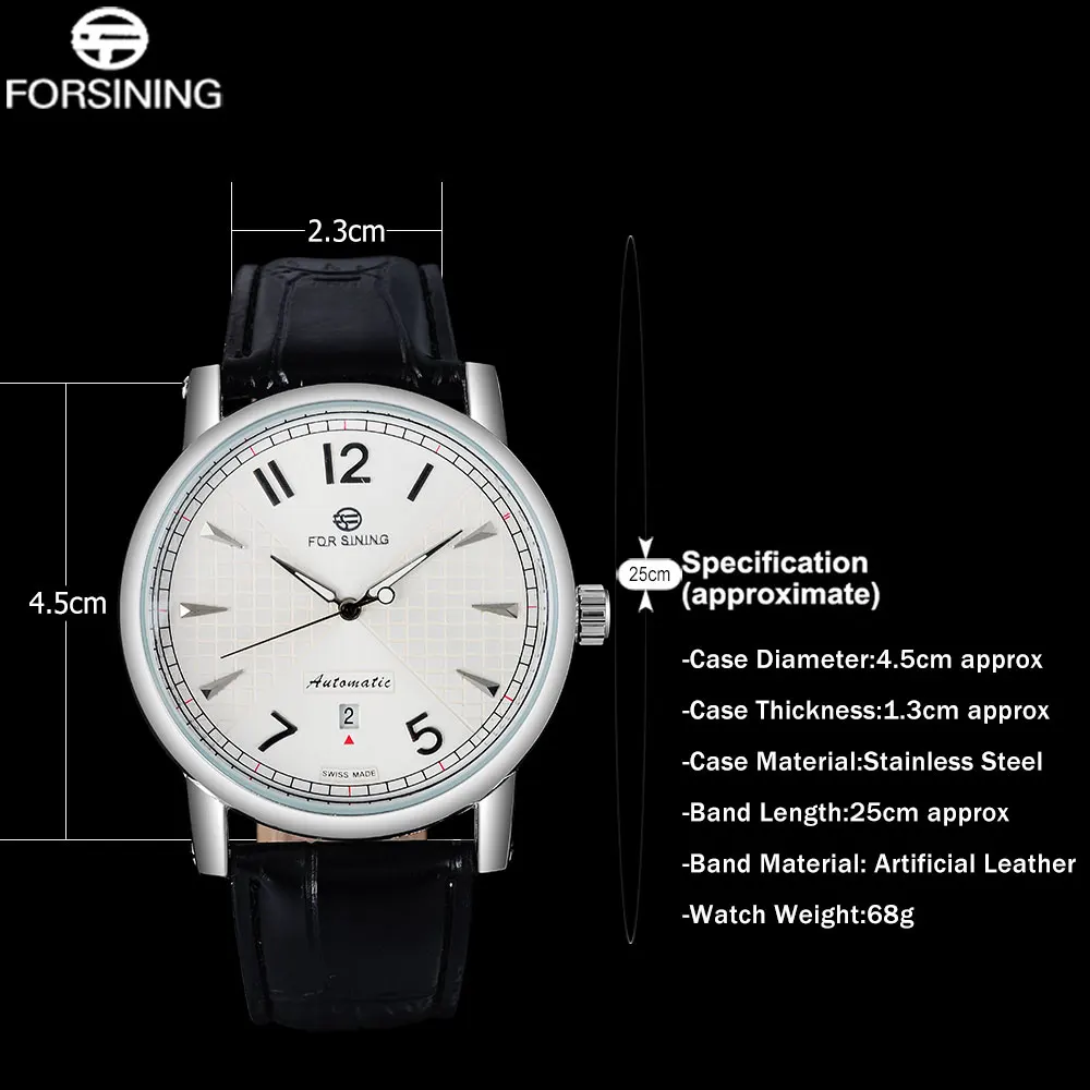 FORSINING 2017 повседневные роскошные часы мужские автоматические механические модные