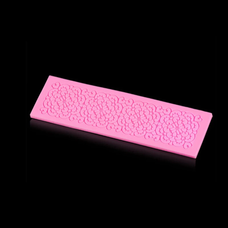 Rectangle Flower Lace Silicone Mat Fondant Cake Embossed Mold Sugar Decorating Tool Embossing | Дом и сад
