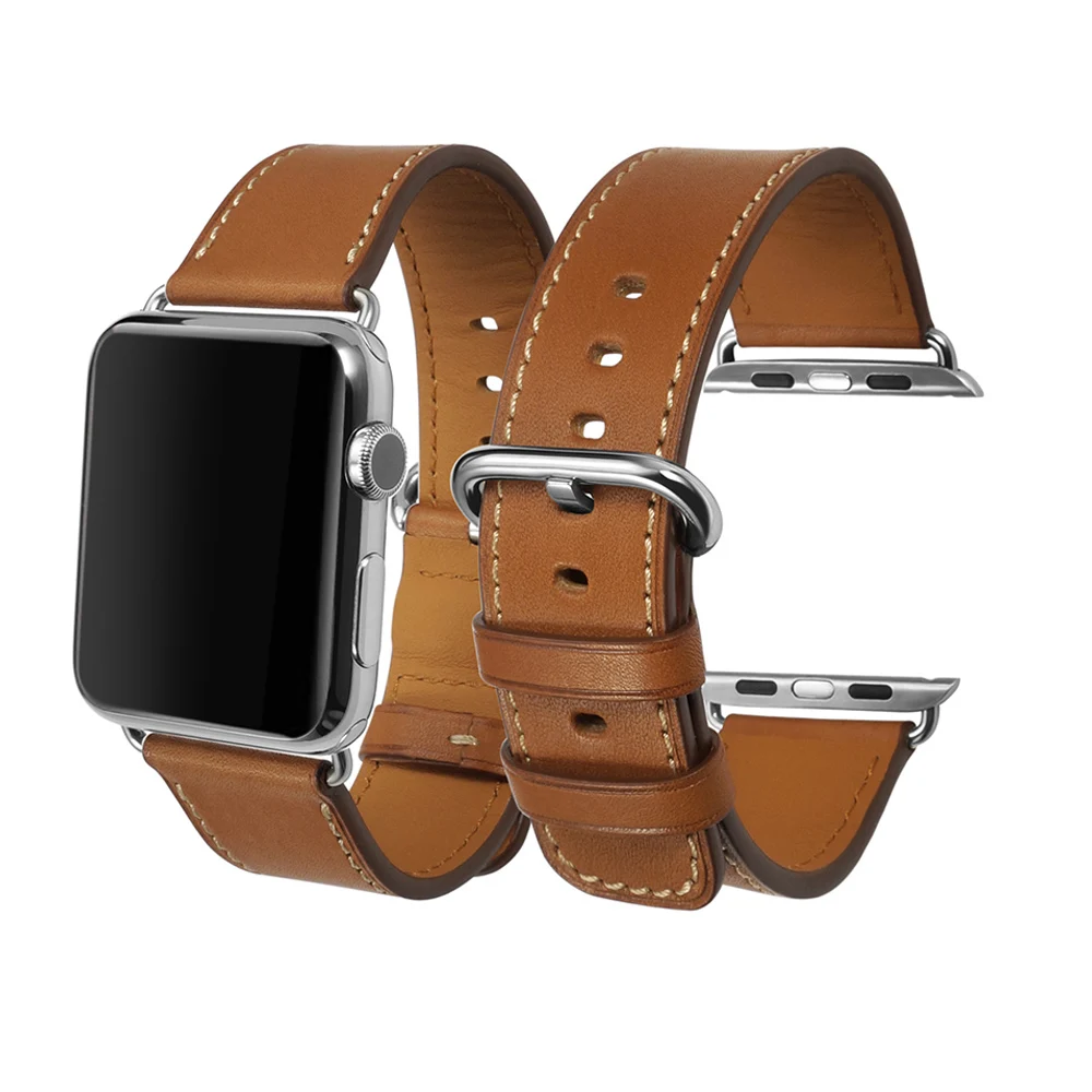 CHIMAERA для Apple ремешок часов кожаный черный/оранжевый/красный наручных iWatch Watch 38