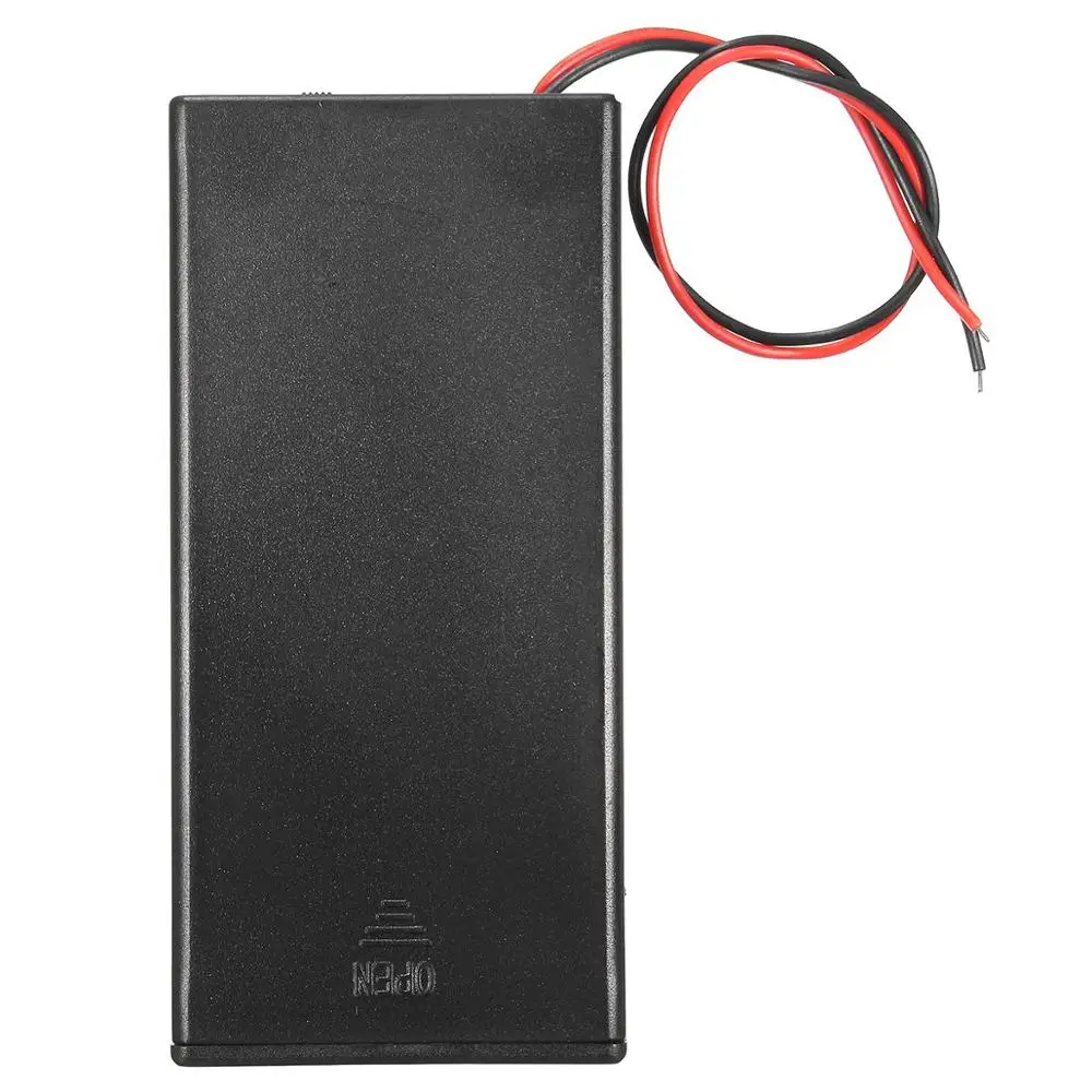 Универсальный черный чехол для хранения аккумуляторов 3 7 в 2x18650 контейнер с