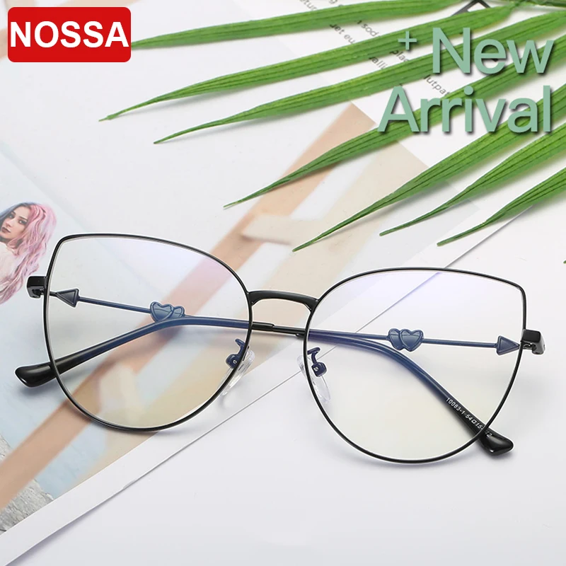 

New personality glasses frame fashion cat eyes love literary glasses frame Korean version of metal decorative flat mirror.