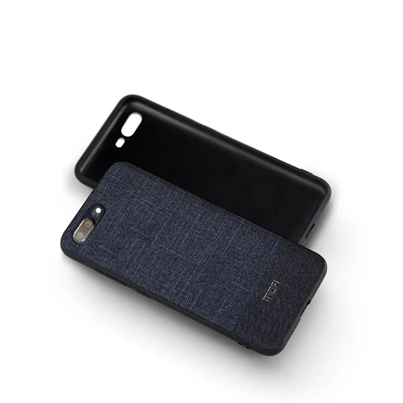 Dark Blue Oneplus 5 Case MOFi Oneplus5 Case cover Fabrics One Plus 5 Back Cover 1+5 Business Suit Cloth Style Brief Dark Gentleman - Цвет: Dark Blue
