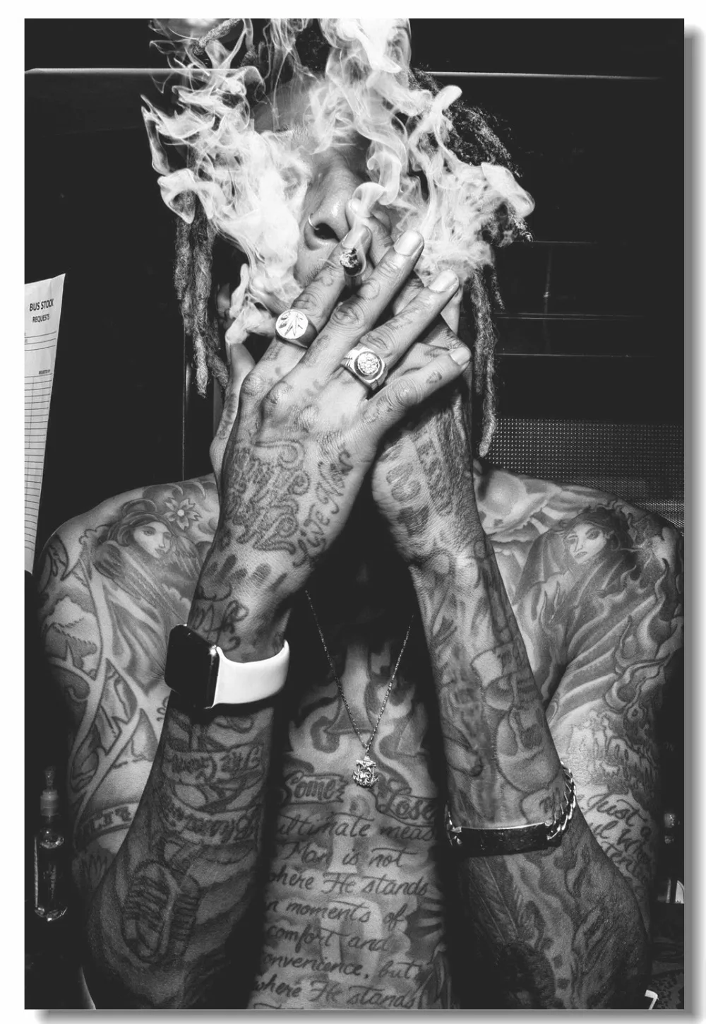 Настенная роспись на заказ настенный постер рэпера виз халифа Наклейка Wiz Khalifa