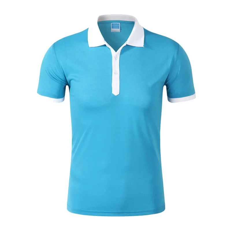 Blue Pui men tiua Мужская Повседневная рубашка с отложным воротником и коротким рукавом, Мужская облегающая Лоскутная рубашка, летняя Модная рубашка для фитнеса и бега, топы - Цвет: Blue