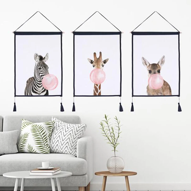 Животный узор домашний Декор Фон настенная живопись креативная детская комната