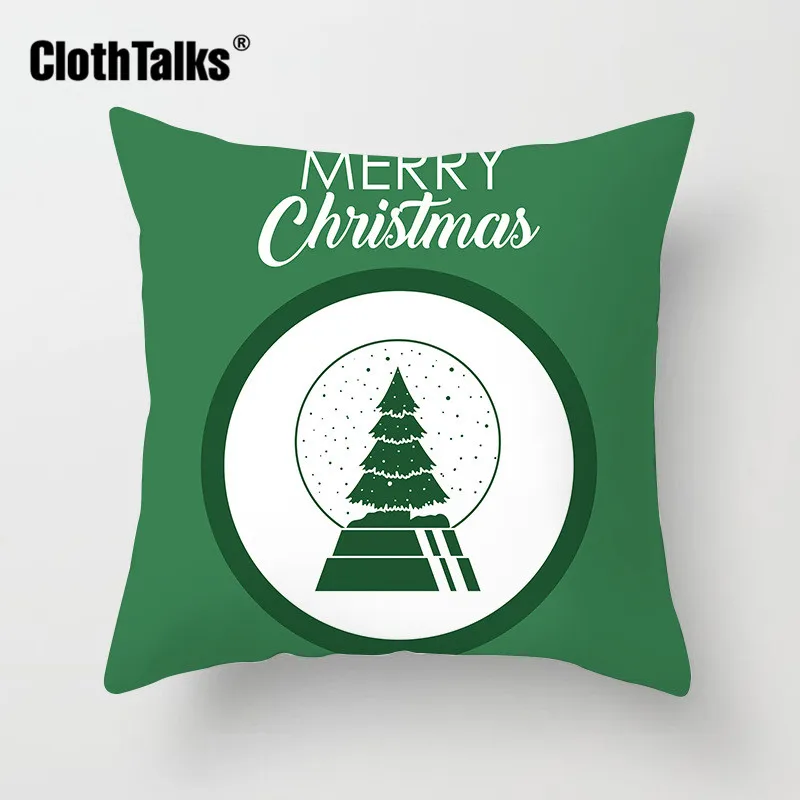 45x45 см зелёные наволочки на подушки Merry Рождество мультфильм декоративные для