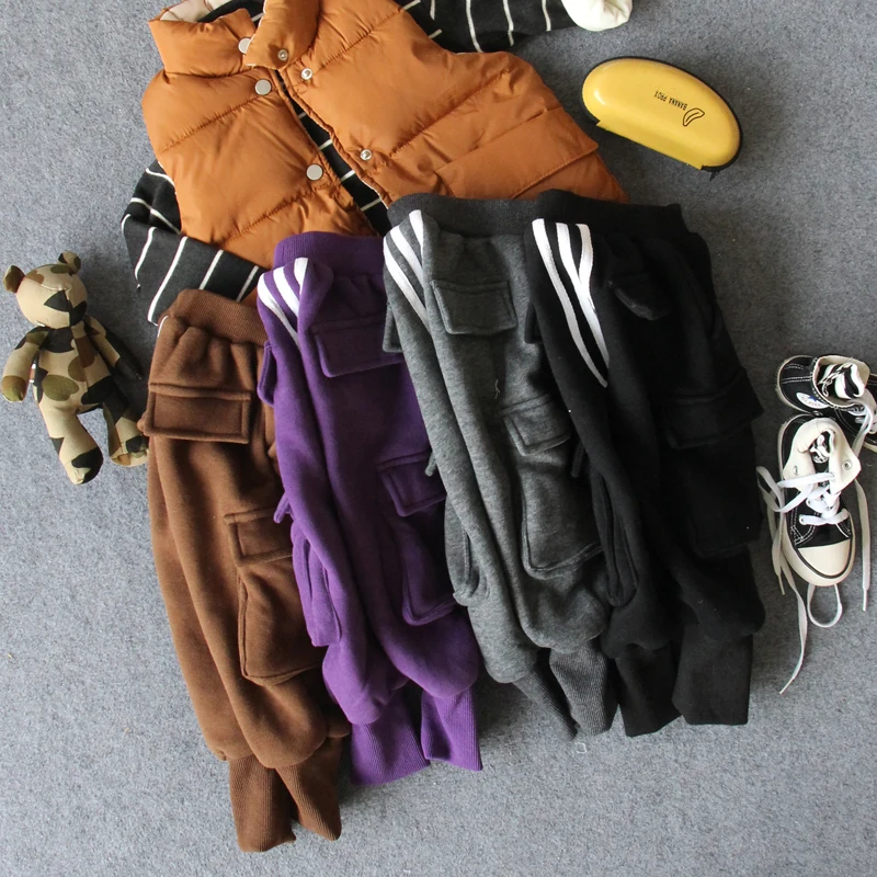 Оригинальные новые зимние повседневные утепленные брюки для мальчиков 2018 года 1