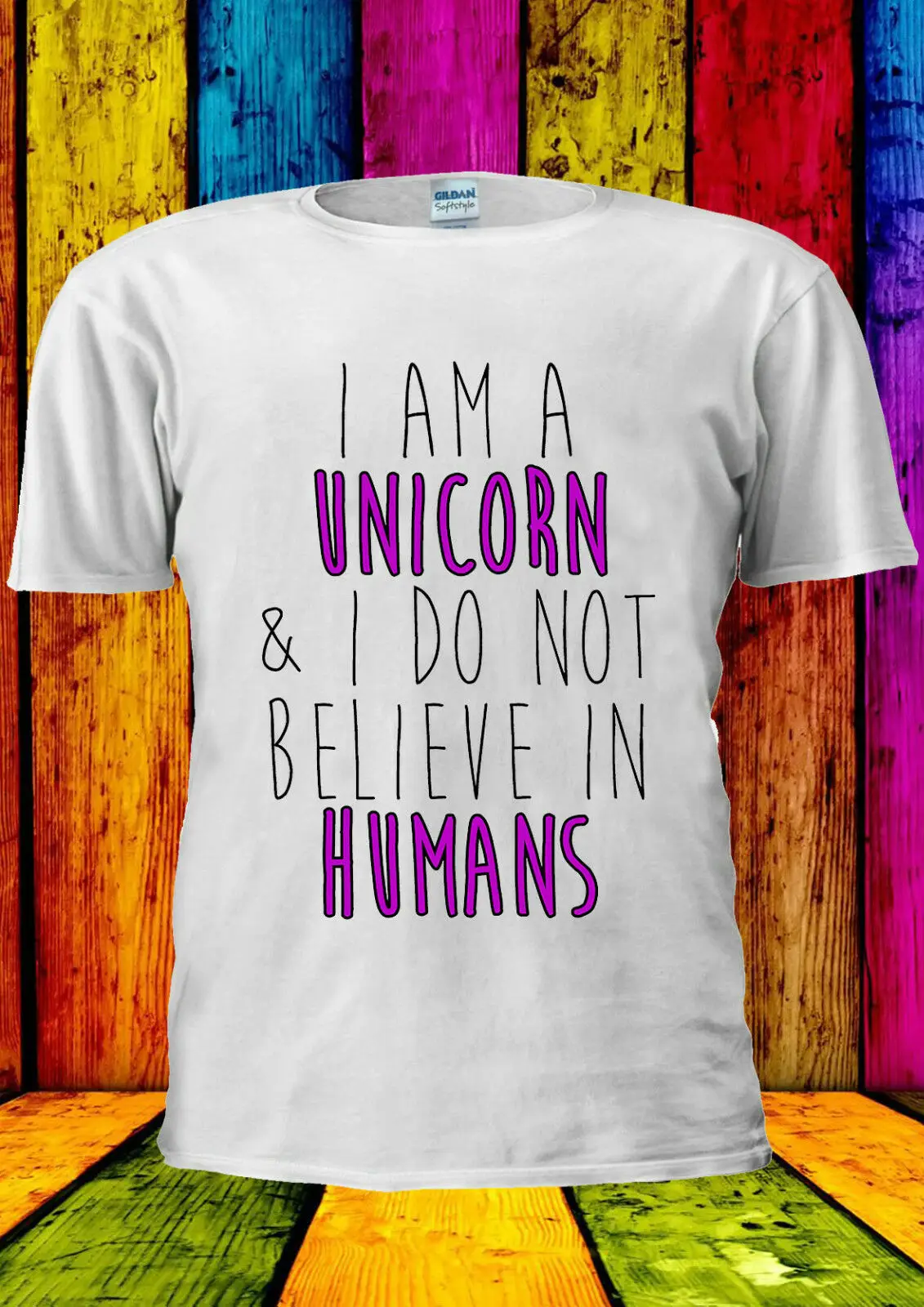 I Unicorn & Don't Believe Humans футболка жилет для мужчин и женщин унисекс 2344 хип хоп